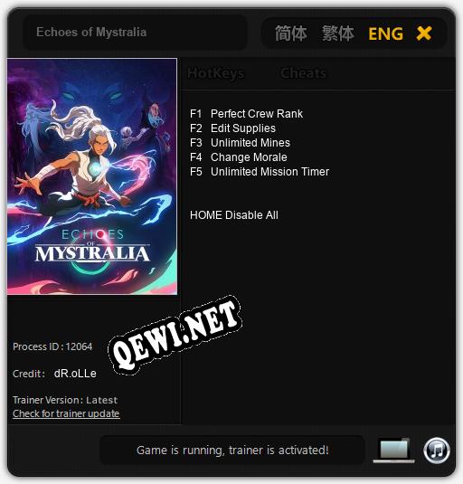 Echoes of Mystralia: Трейнер +5 [v1.6]