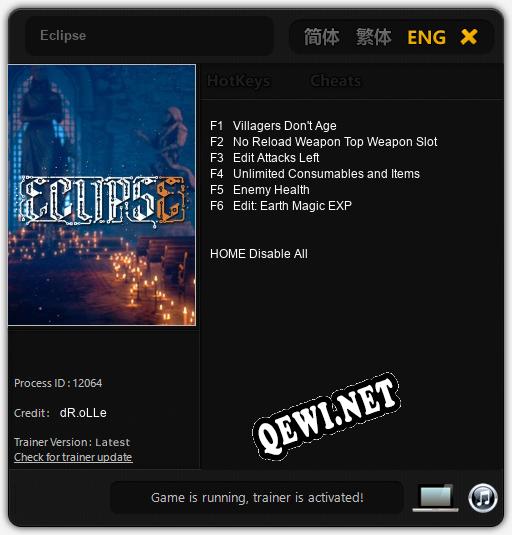 Eclipse: Трейнер +6 [v1.2]