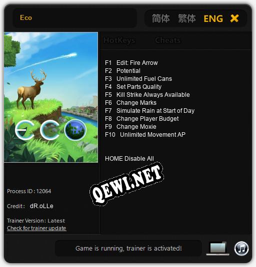 Eco: Читы, Трейнер +10 [dR.oLLe]