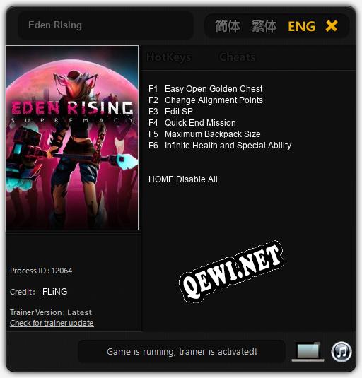 Eden Rising: ТРЕЙНЕР И ЧИТЫ (V1.0.48)