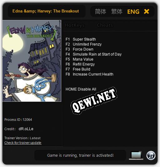 Edna & Harvey: The Breakout: Читы, Трейнер +8 [dR.oLLe]