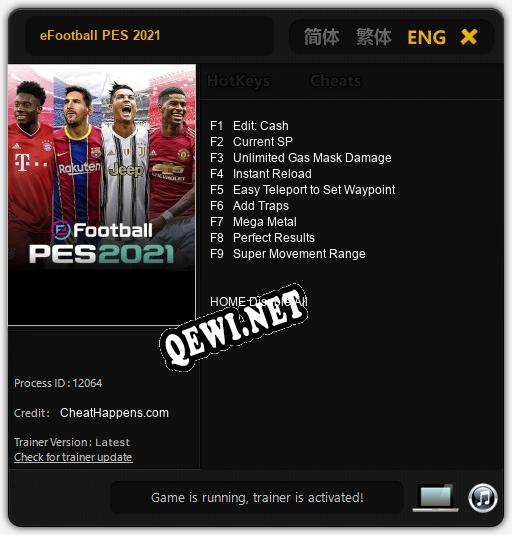 eFootball PES 2021: Трейнер +9 [v1.4]