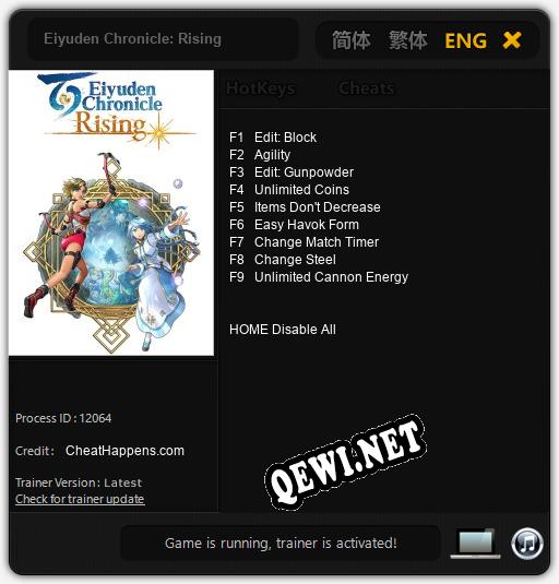 Трейнер для Eiyuden Chronicle: Rising [v1.0.7]