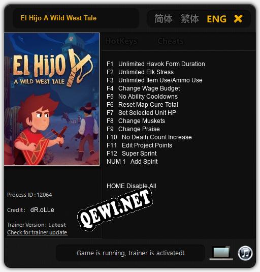 El Hijo A Wild West Tale: Читы, Трейнер +13 [dR.oLLe]