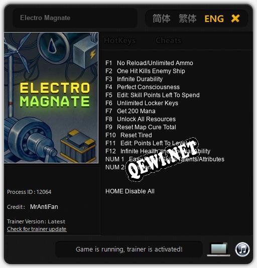 Electro Magnate: ТРЕЙНЕР И ЧИТЫ (V1.0.3)