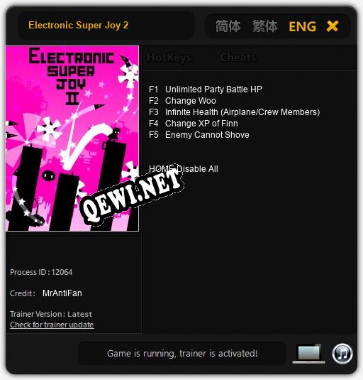 Electronic Super Joy 2: Трейнер +5 [v1.9]