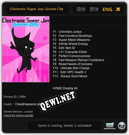 Electronic Super Joy: Groove City: Читы, Трейнер +12 [CheatHappens.com]