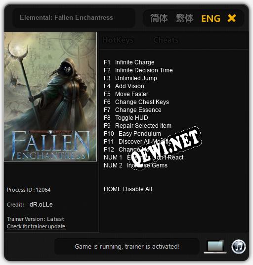 Elemental: Fallen Enchantress: Трейнер +14 [v1.4]