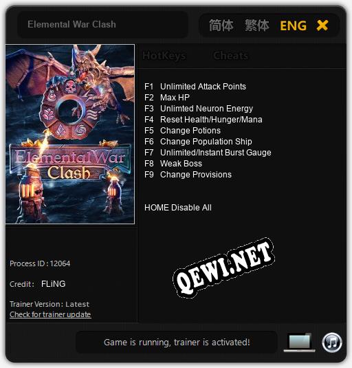 Elemental War Clash: ТРЕЙНЕР И ЧИТЫ (V1.0.5)