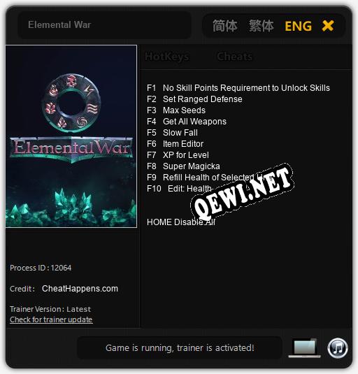 Elemental War: ТРЕЙНЕР И ЧИТЫ (V1.0.23)