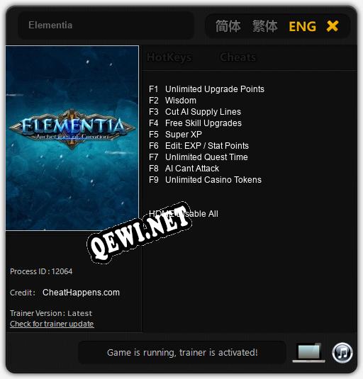 Elementia: ТРЕЙНЕР И ЧИТЫ (V1.0.50)