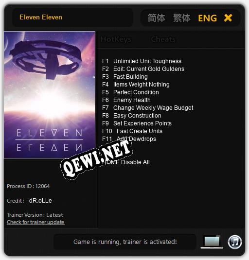 Eleven Eleven: ТРЕЙНЕР И ЧИТЫ (V1.0.51)