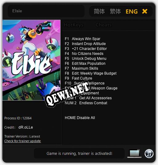 Elsie: ТРЕЙНЕР И ЧИТЫ (V1.0.72)