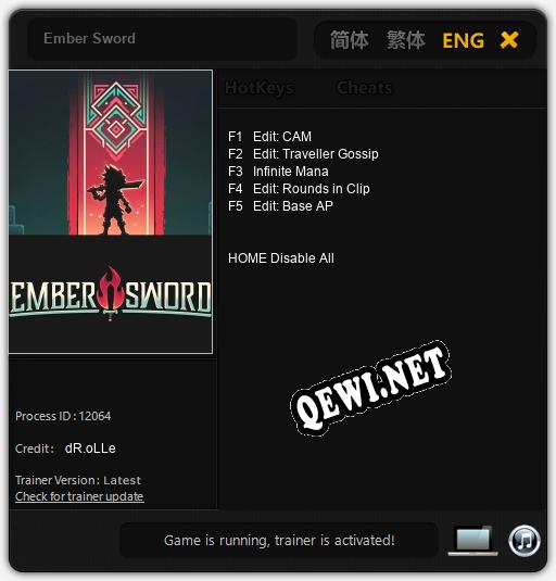 Ember Sword: ТРЕЙНЕР И ЧИТЫ (V1.0.60)