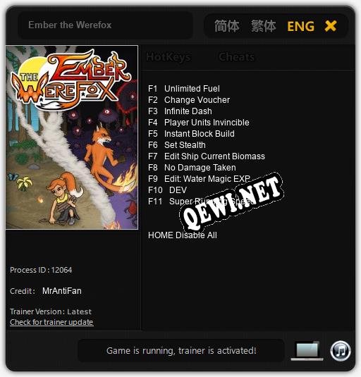 Ember the Werefox: Трейнер +11 [v1.5]