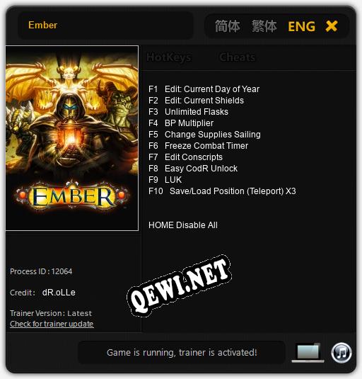 Трейнер для Ember [v1.0.3]