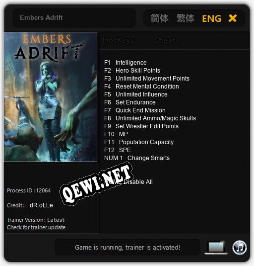 Embers Adrift: ТРЕЙНЕР И ЧИТЫ (V1.0.51)