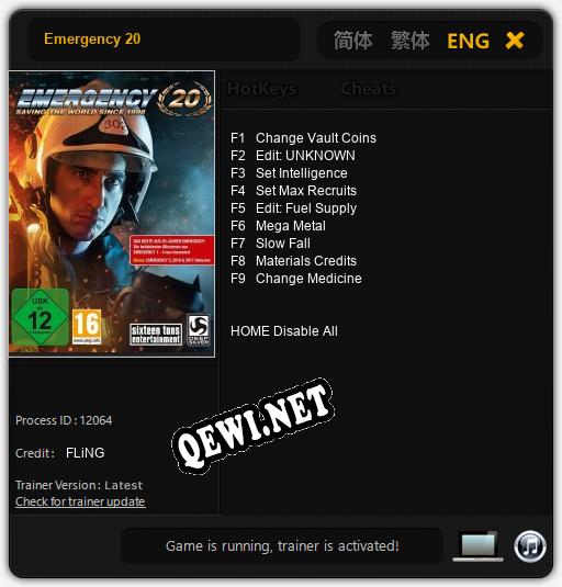 Emergency 20: ТРЕЙНЕР И ЧИТЫ (V1.0.47)