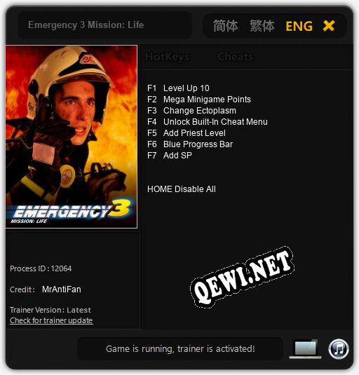 Emergency 3 Mission: Life: Читы, Трейнер +7 [MrAntiFan]