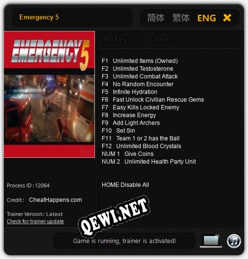 Emergency 5: Читы, Трейнер +14 [CheatHappens.com]