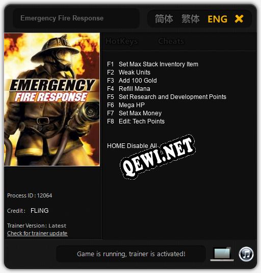 Emergency Fire Response: Читы, Трейнер +8 [FLiNG]