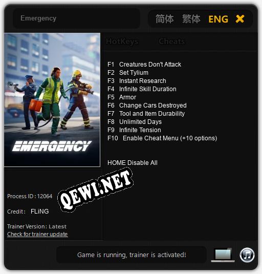 Трейнер для Emergency [v1.0.1]