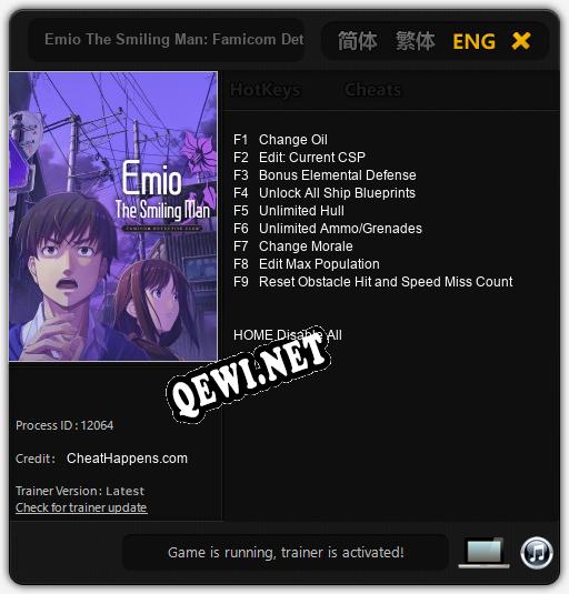 Emio The Smiling Man: Famicom Detective Club: Читы, Трейнер +9 [CheatHappens.com]