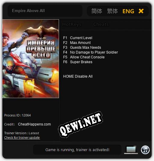 Empire Above All: Читы, Трейнер +6 [CheatHappens.com]