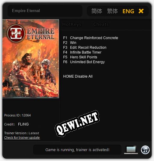 Трейнер для Empire Eternal [v1.0.8]