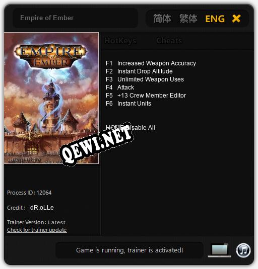 Трейнер для Empire of Ember [v1.0.4]