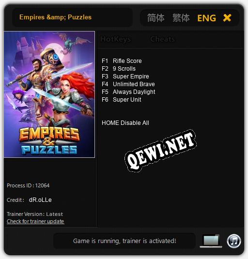 Empires & Puzzles: Трейнер +6 [v1.3]