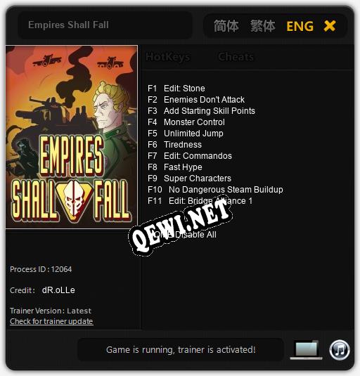 Empires Shall Fall: Читы, Трейнер +11 [dR.oLLe]