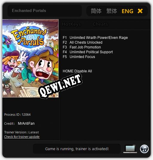Enchanted Portals: Трейнер +5 [v1.8]
