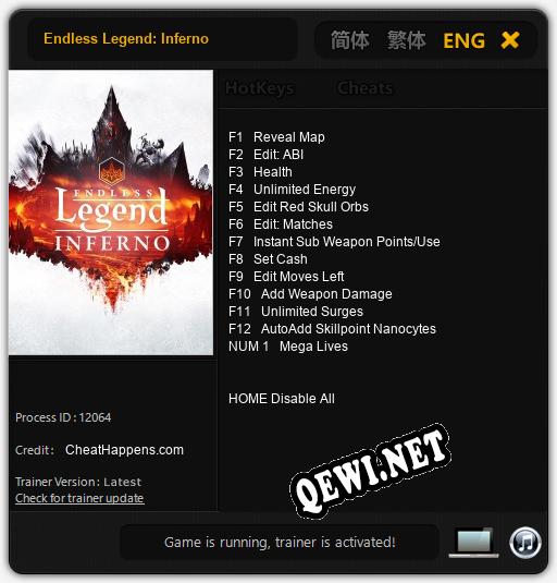 Endless Legend: Inferno: Читы, Трейнер +13 [CheatHappens.com]