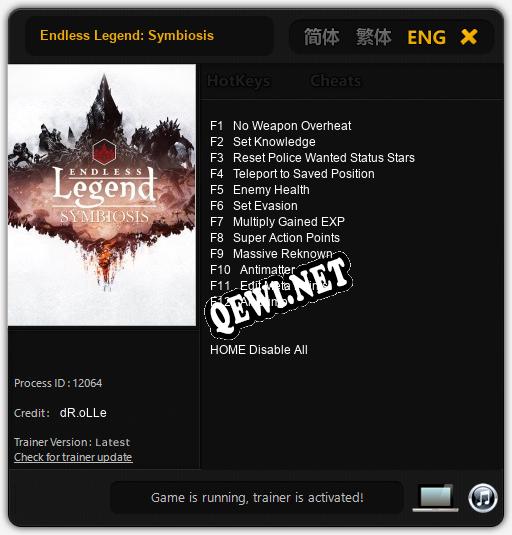 Endless Legend: Symbiosis: Трейнер +12 [v1.7]