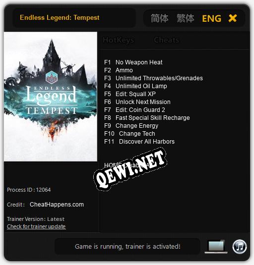 Endless Legend: Tempest: Читы, Трейнер +11 [CheatHappens.com]