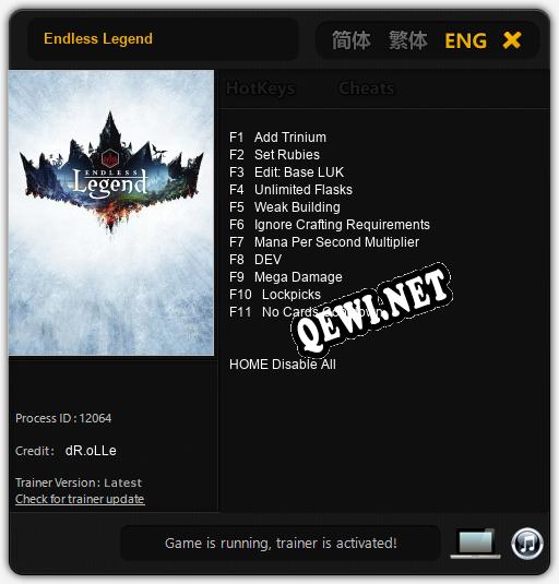 Endless Legend: Читы, Трейнер +11 [dR.oLLe]
