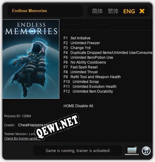 Трейнер для Endless Memories [v1.0.1]