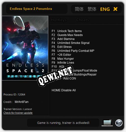 Endless Space 2 Penumbra: ТРЕЙНЕР И ЧИТЫ (V1.0.98)