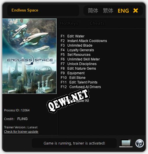 Endless Space: ТРЕЙНЕР И ЧИТЫ (V1.0.28)