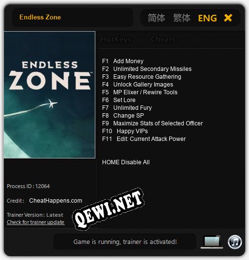 Endless Zone: ТРЕЙНЕР И ЧИТЫ (V1.0.85)