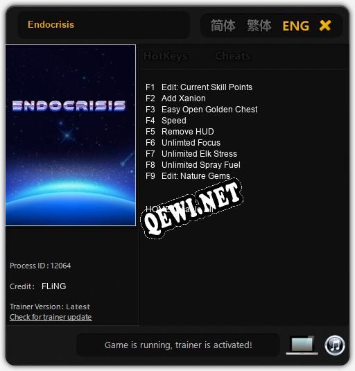 Endocrisis: Трейнер +9 [v1.9]