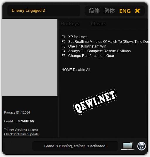 Enemy Engaged 2: Читы, Трейнер +5 [MrAntiFan]