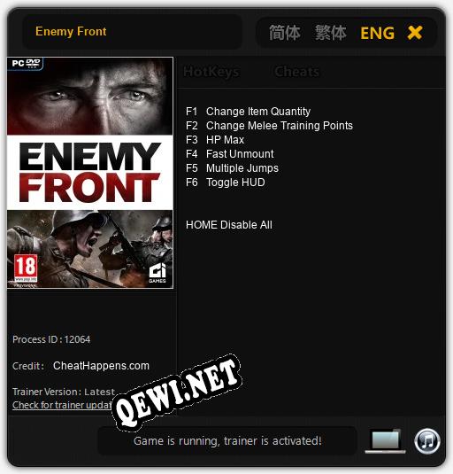Трейнер для Enemy Front [v1.0.5]
