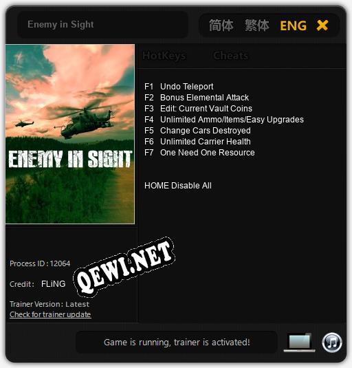 Enemy in Sight: Читы, Трейнер +7 [FLiNG]