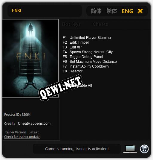 ENKI: ТРЕЙНЕР И ЧИТЫ (V1.0.47)