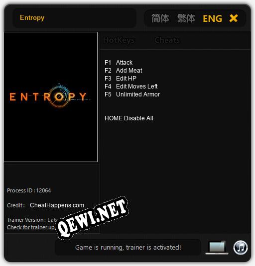 Entropy: Трейнер +5 [v1.4]