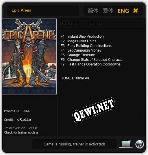 Epic Arena: Читы, Трейнер +7 [dR.oLLe]