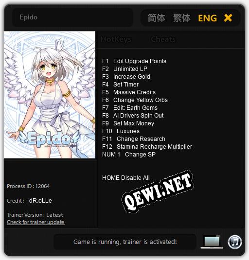 Epido: Трейнер +13 [v1.5]
