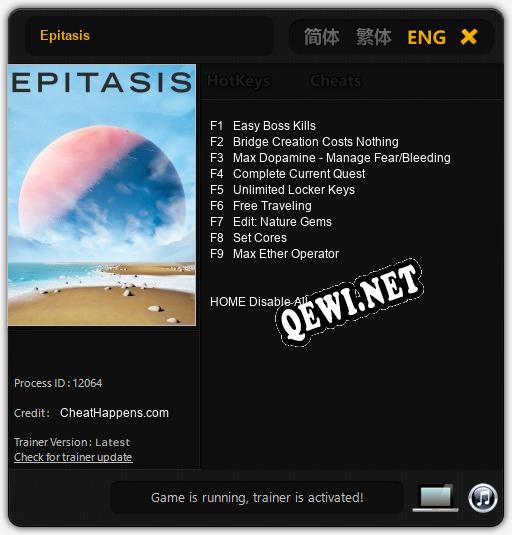 Epitasis: Читы, Трейнер +9 [CheatHappens.com]